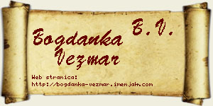Bogdanka Vezmar vizit kartica